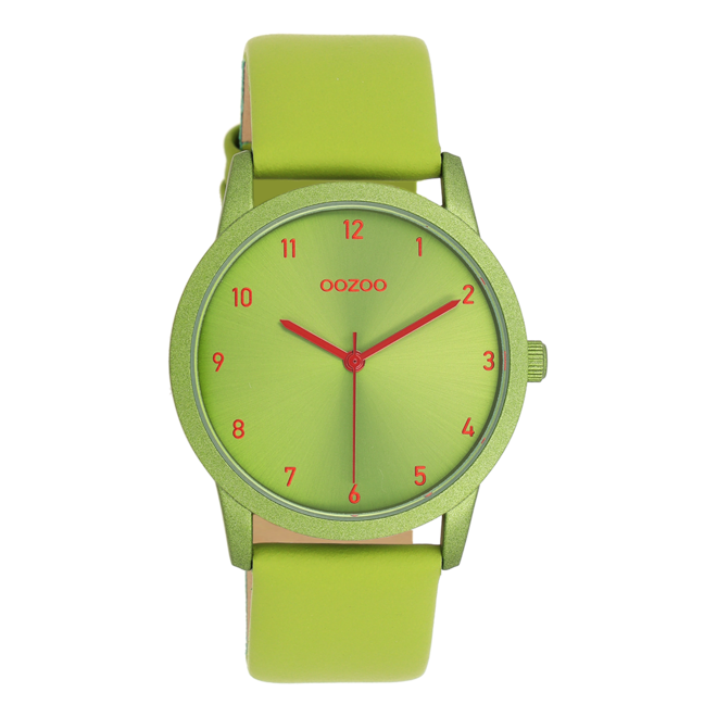 OOZOO Timepieces - C11169 - Damen - Leder-Armband - Grün