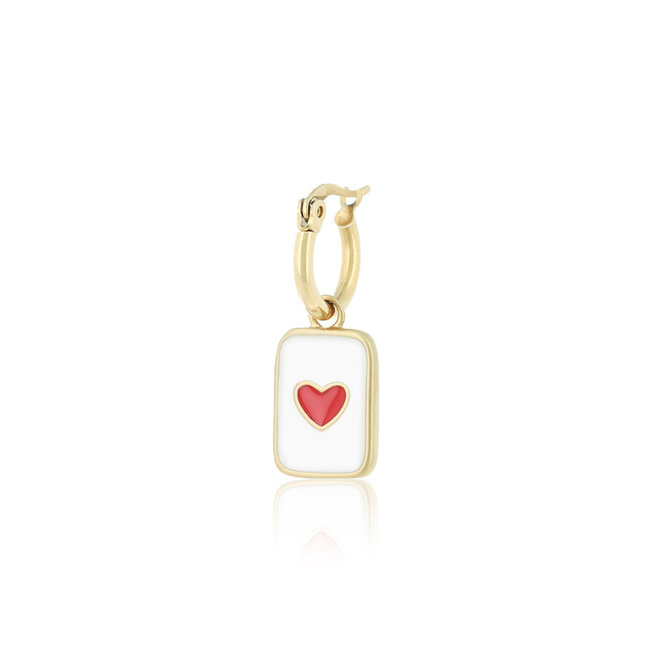 OOZOO Jewellery - SE-3013 - Ohrring "Heart Plate" - Gold
