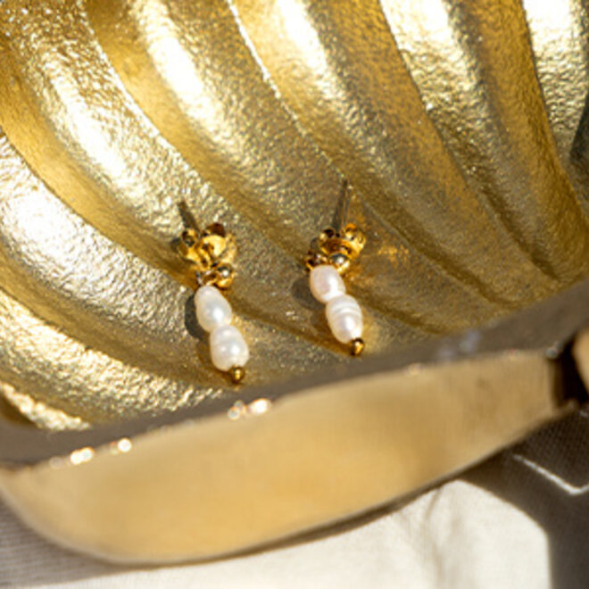 OOZOO Jewellery - SE-3022 - Ohrring "Pearl Beads" - Gold