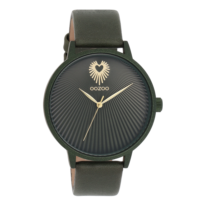 OOZOO Timepieces - C11248 - Damen - Leder-Armband - Grün
