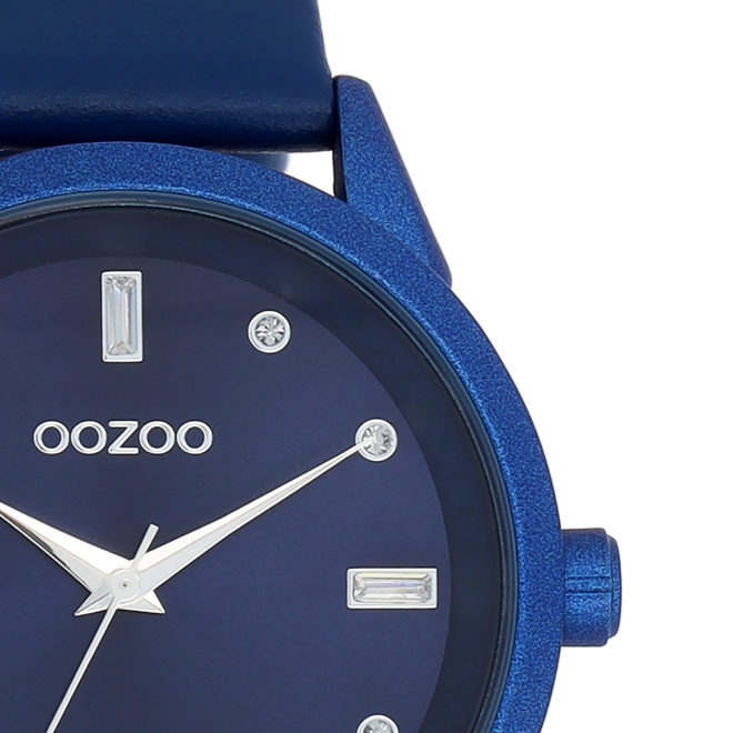 OOZOO Timepieces - C11288 - Damen - Leder-Armband - Blau