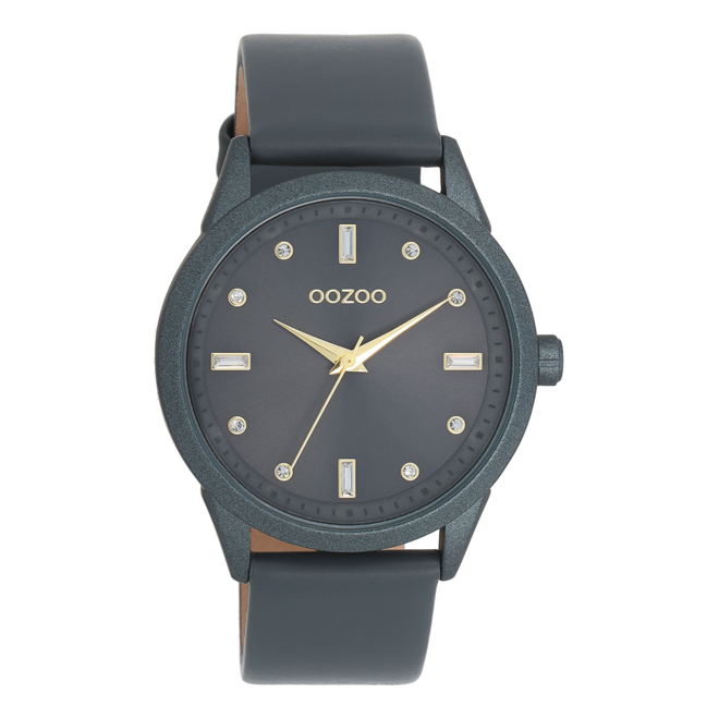 OOZOO Timepieces - C11289 - Damen - Leder-Armband - Grau