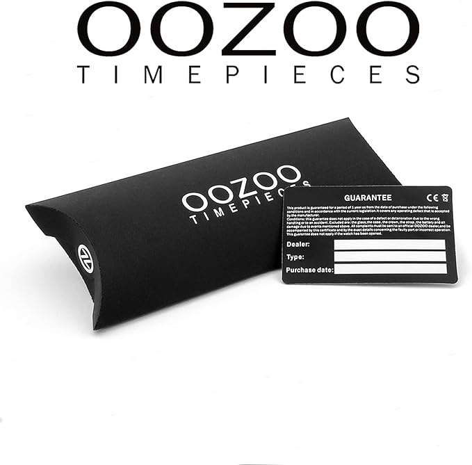 C11004 - Timepieces OOZOO-Shop OOZOO - Leder-Armband - Schwarz/Dunkelgrau - - Herren