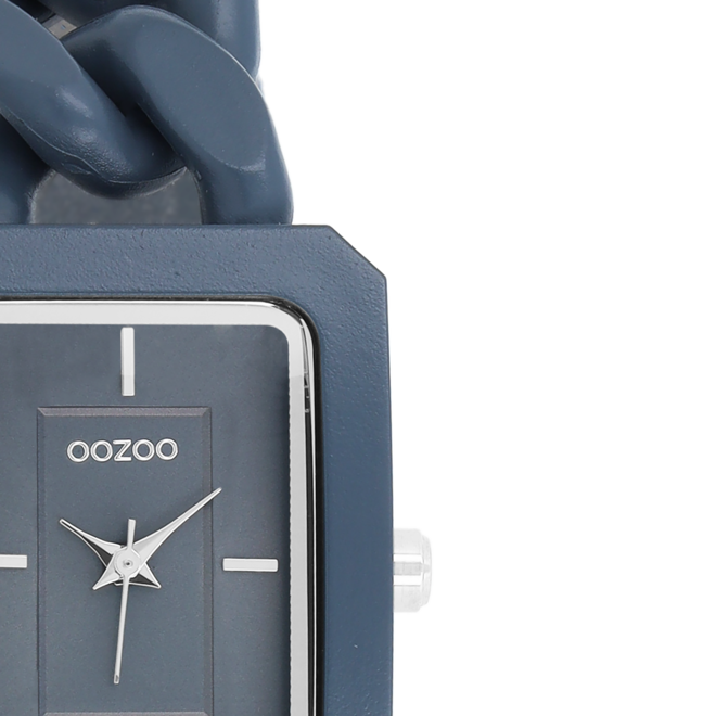OOZOO Timepieces - C11278 - Damen - Kunststoff-Glieder-Armband - Grau