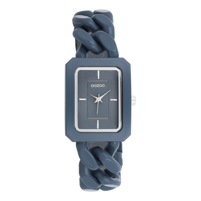 OOZOO Timepieces - C11278 - Damen - Kunststoff-Glieder-Armband - Grau