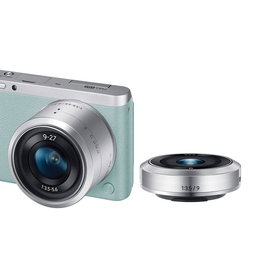 PlayStation Samsung NX Mini Mirrorless Digital Camera with 9mm and 9-27mm Lenses and Case Kit