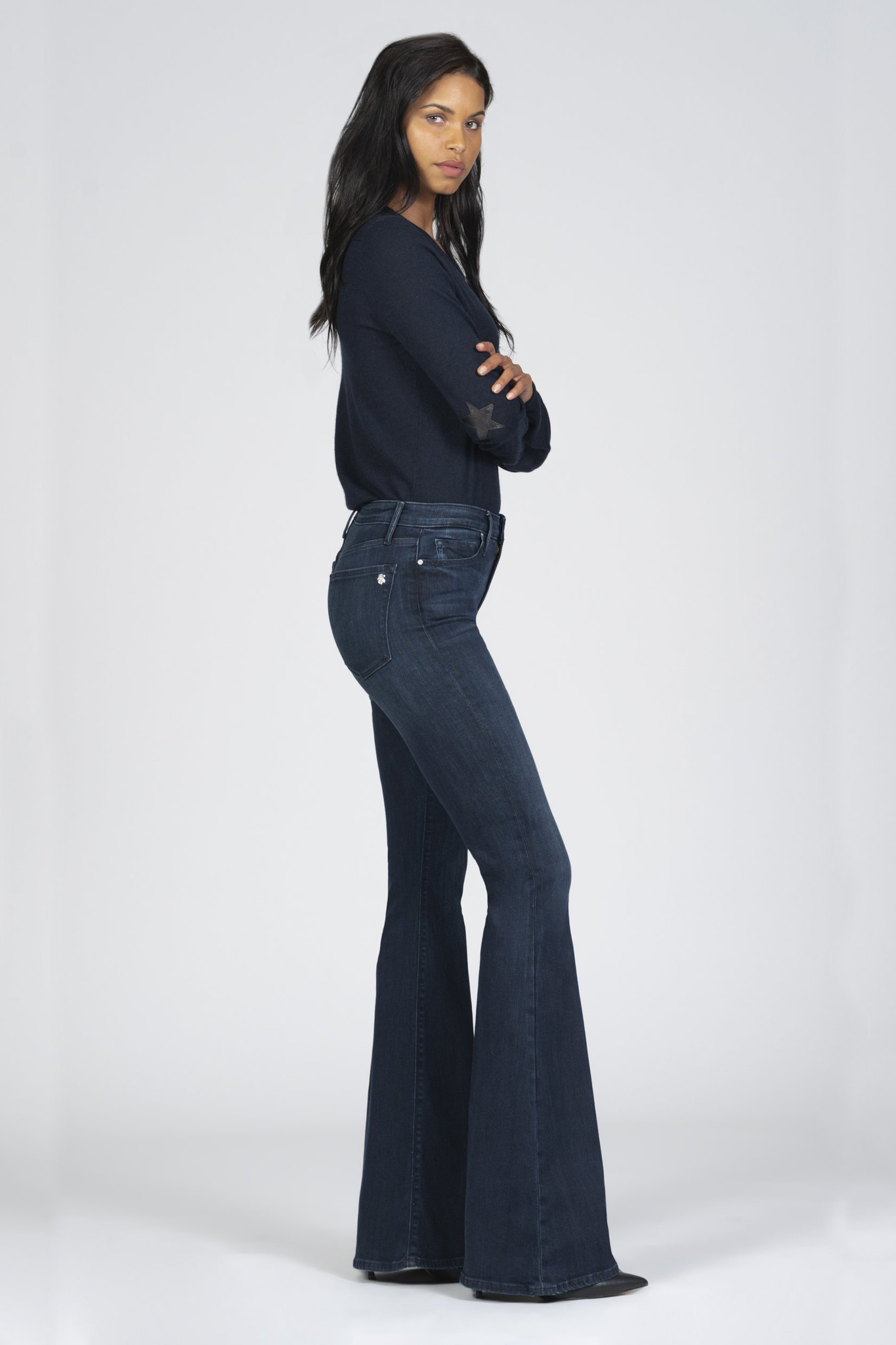 Black Orchid Grace Super Flare Jeans - Déjà Vu