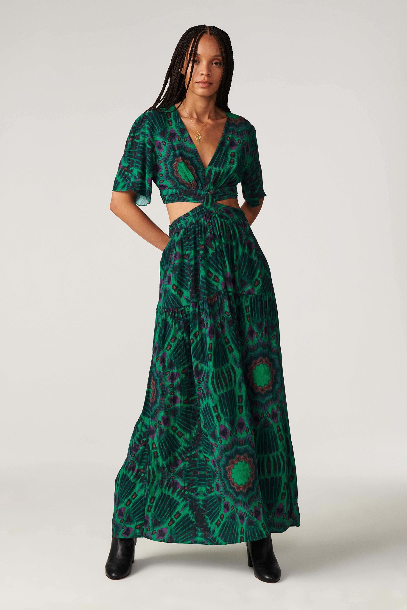 BA&SH Baila Dress in Green