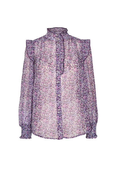 Julia Flower Shirt - Purple