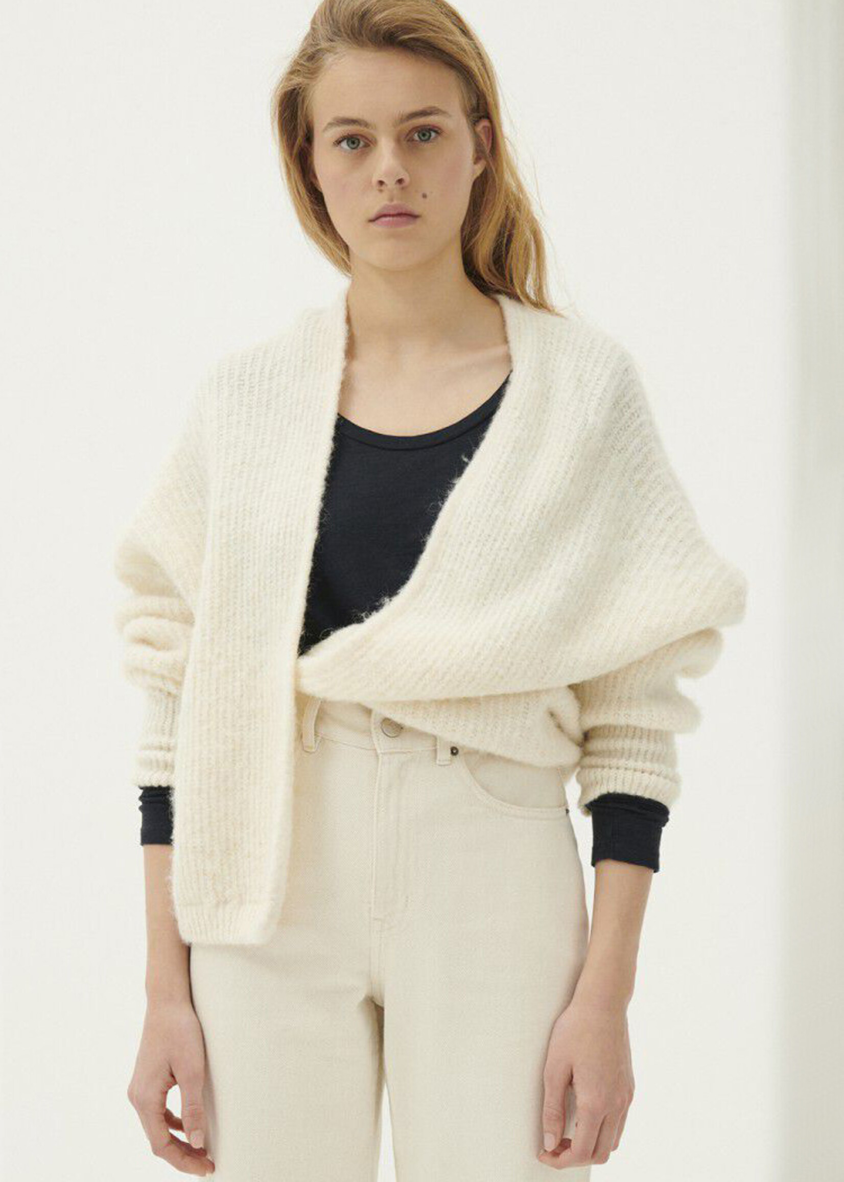 American Vintage East Cardigan - Pearl Melange