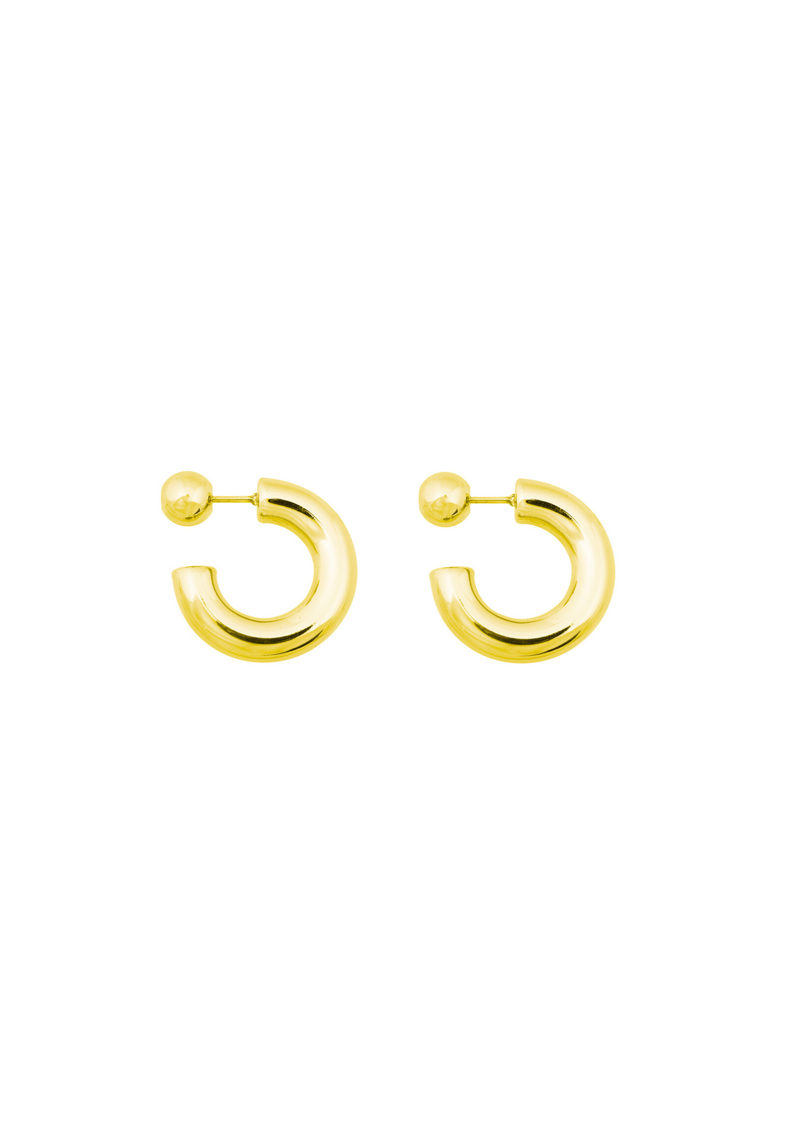 Bandhu Hoop Dot Earrings - Gold
