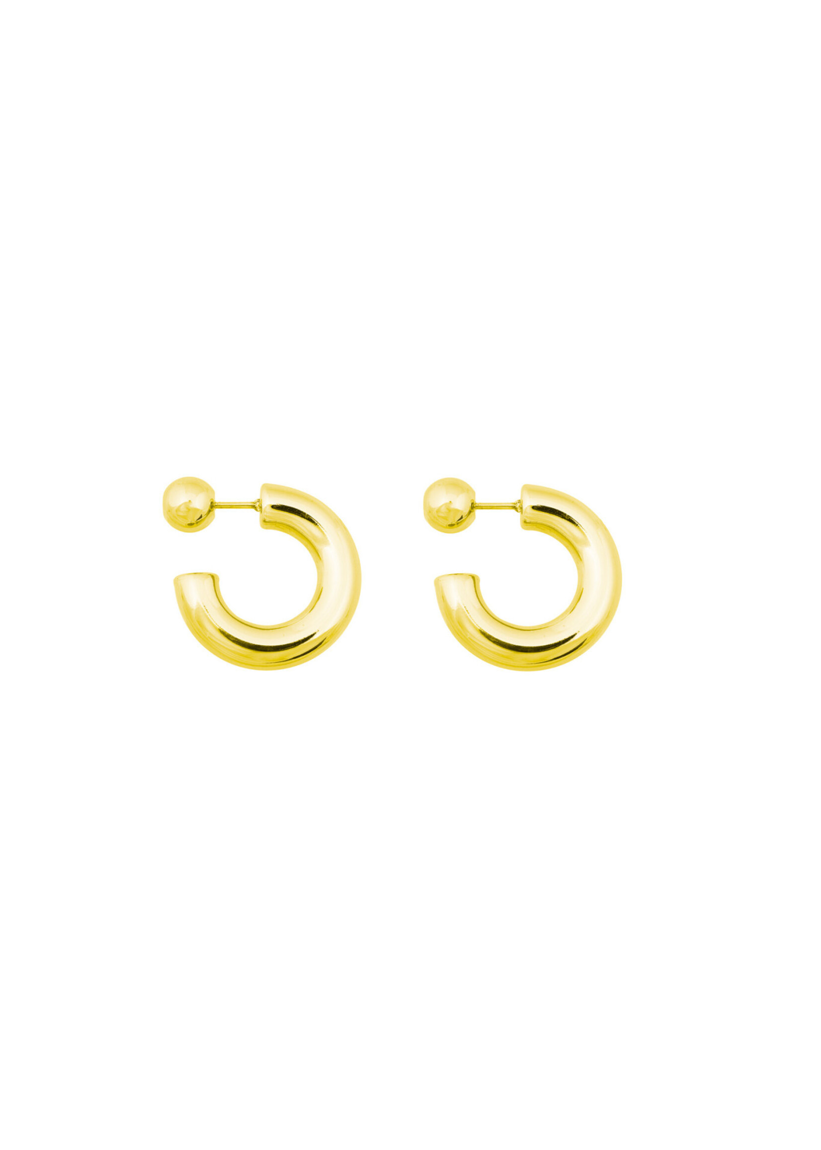 Bandhu Hoop Dot Earrings - Gold