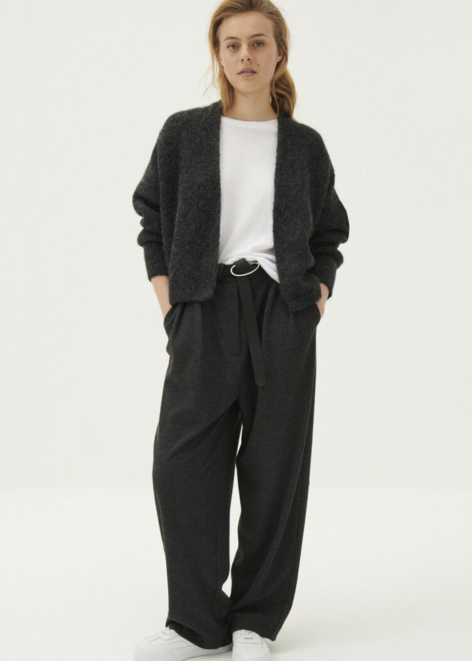 American Vintage East Cardigan - Charcoal Melange