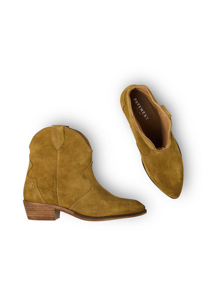 Clarice Leather Boot - Khaki Suede