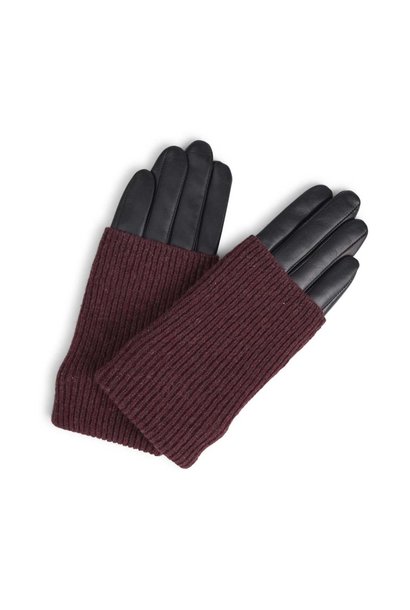 Helly Glove - Black w/ Burgundy