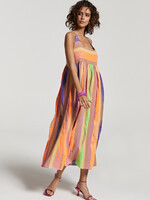 Devotion Red Iaspis Maxi Dress - Beige / Blue