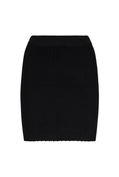 Badu Crop Rib Skirt - Black