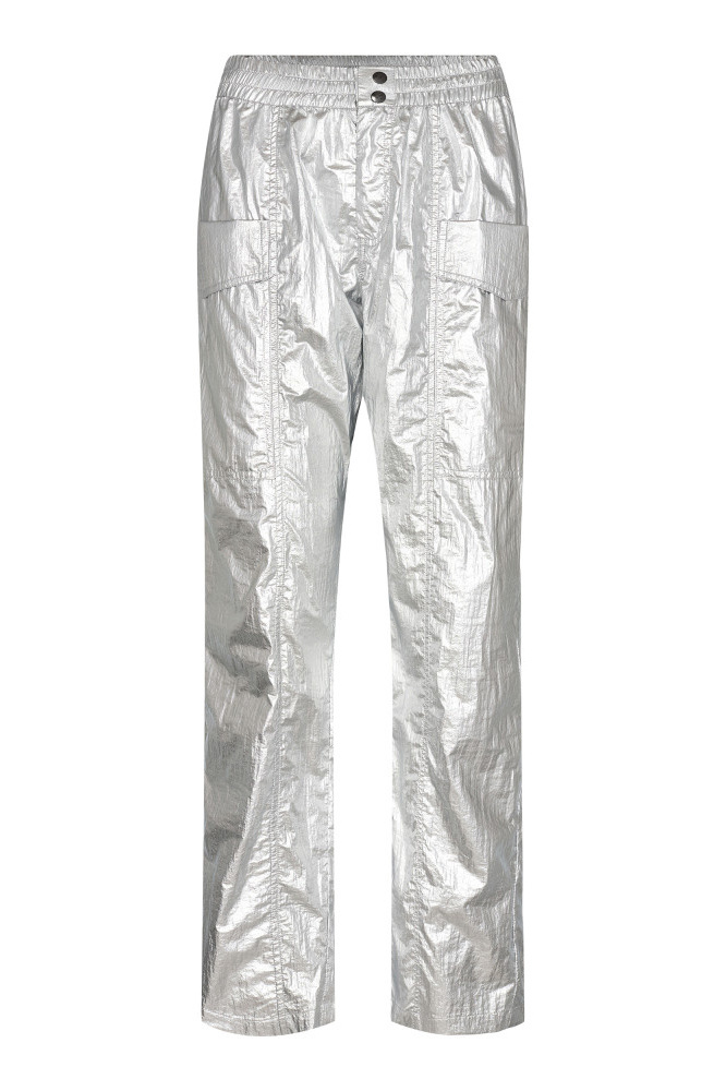Metal Pocket Long Pant - Silver-2