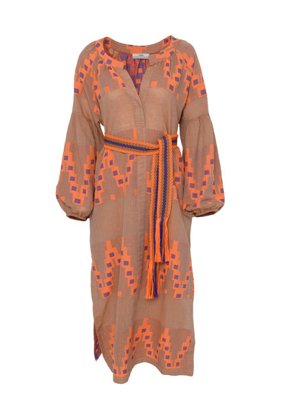 Korali Maxi Dress - Beige / Orange