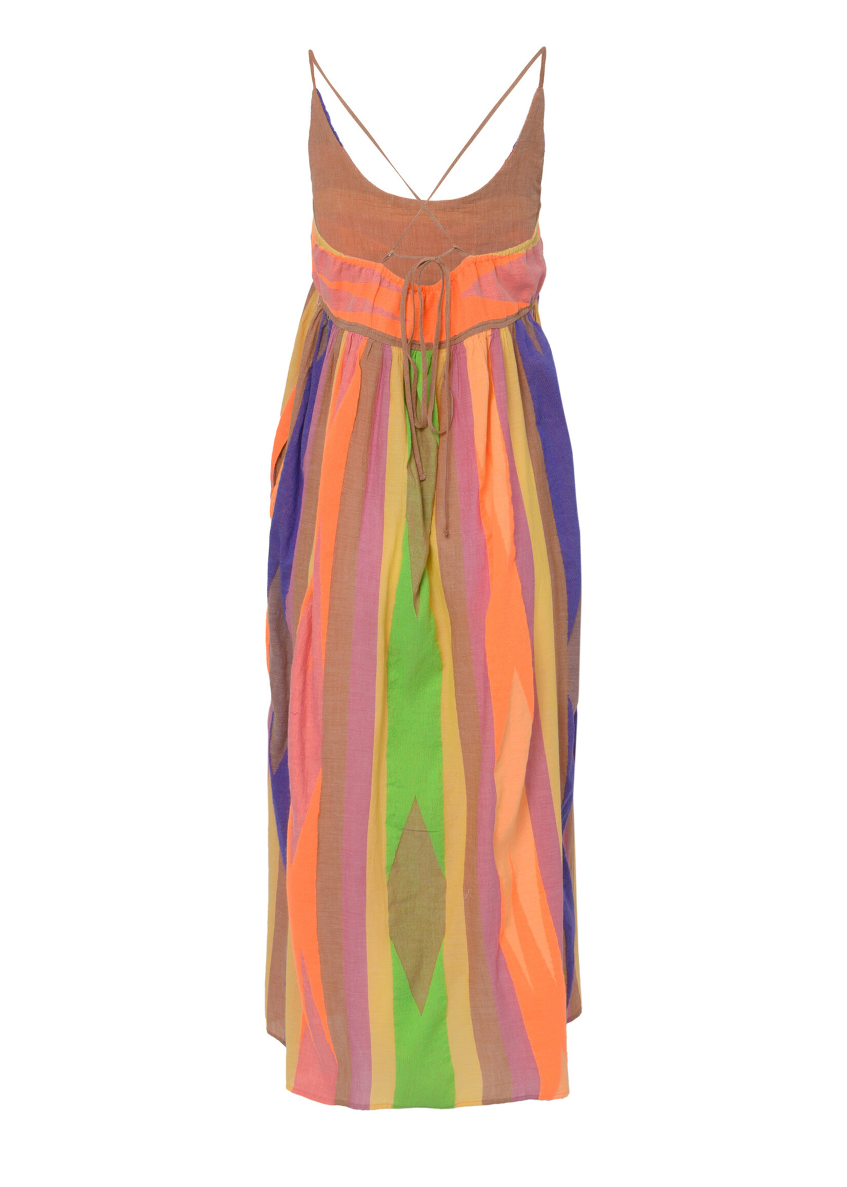 Devotion Red Iaspis Maxi Dress - Beige / Blue