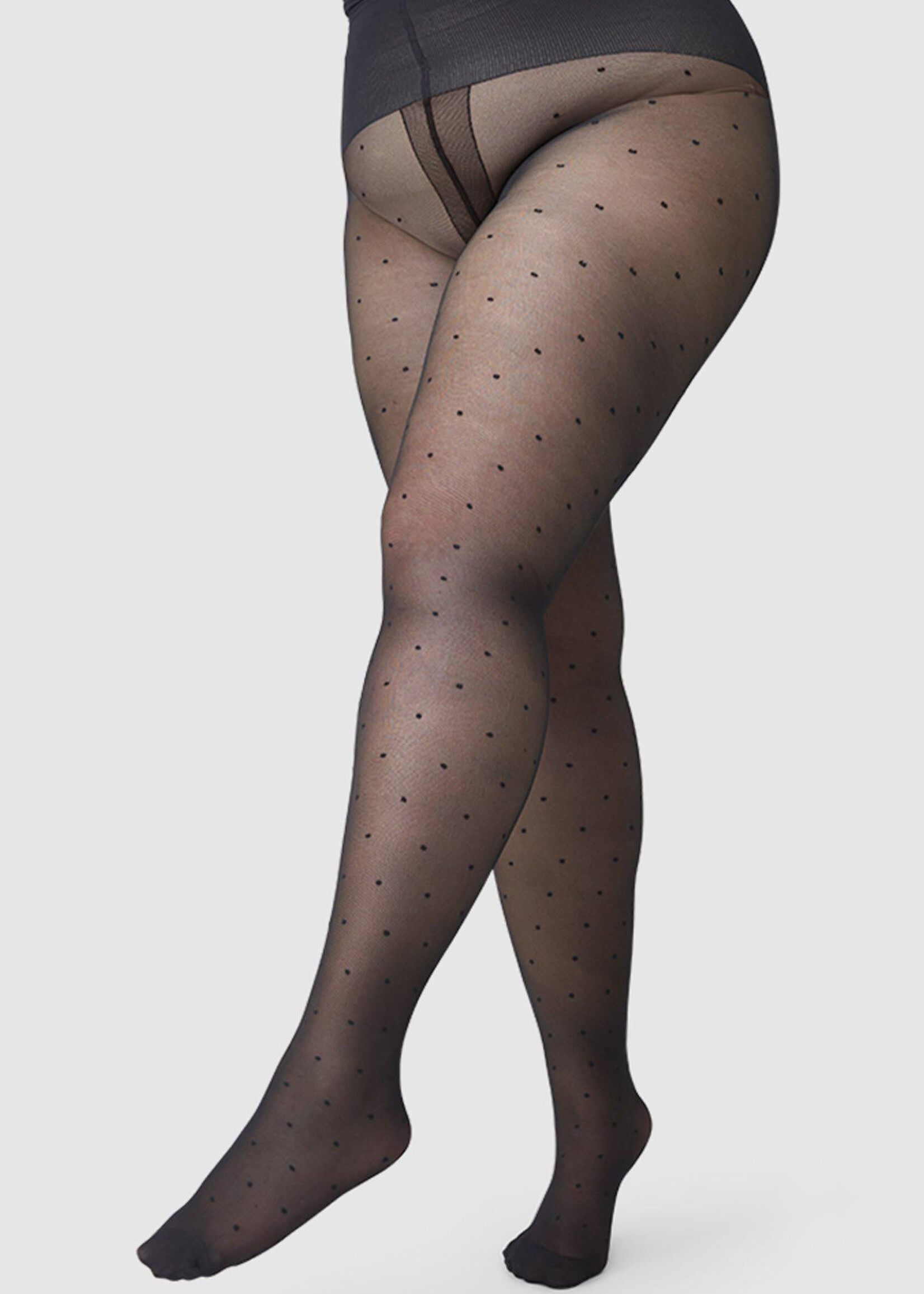 Swedish Stockings Doris Dots Tights - Black
