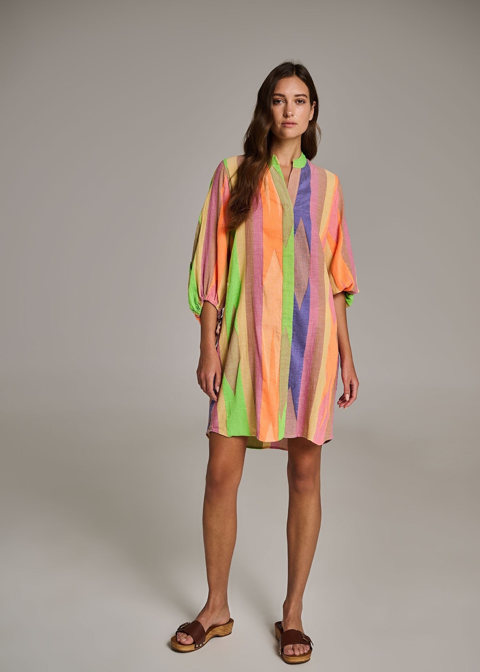 Devotion Lasithi Dress - Beige / Blue