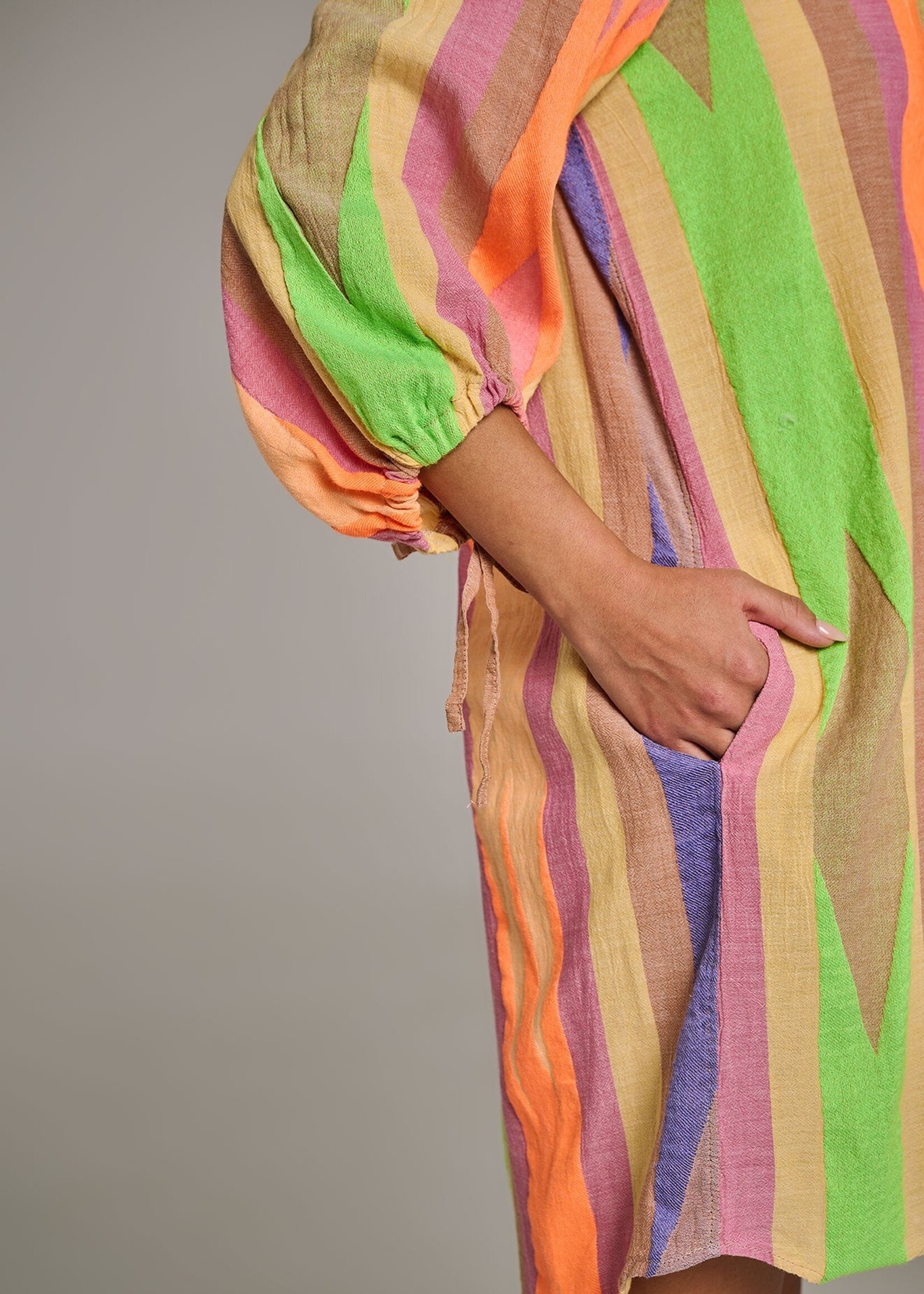 Devotion Lasithi Dress - Beige / Blue