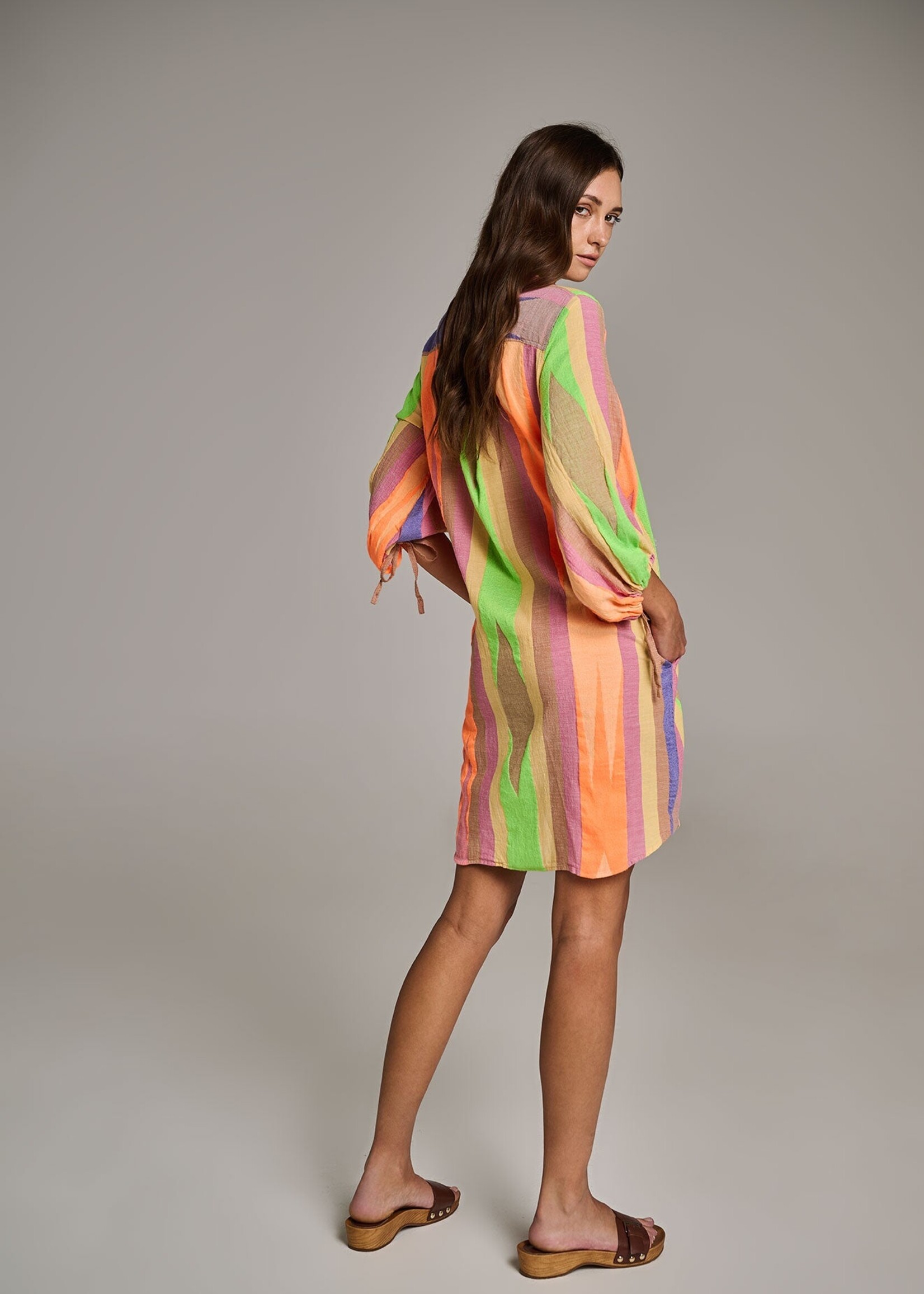 Devotion Lasithi Dress - Beige / Blue