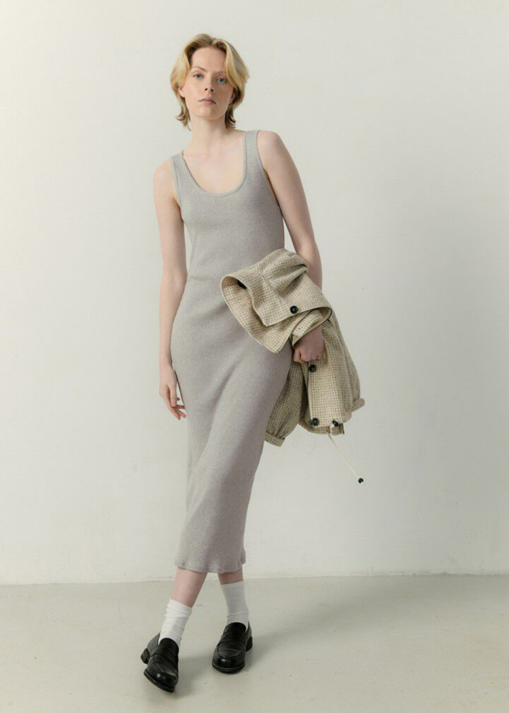 American Vintage Piwik Singlet Dress - Grey Melange
