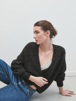 American Vintage East Cardigan - Charcoal Melange