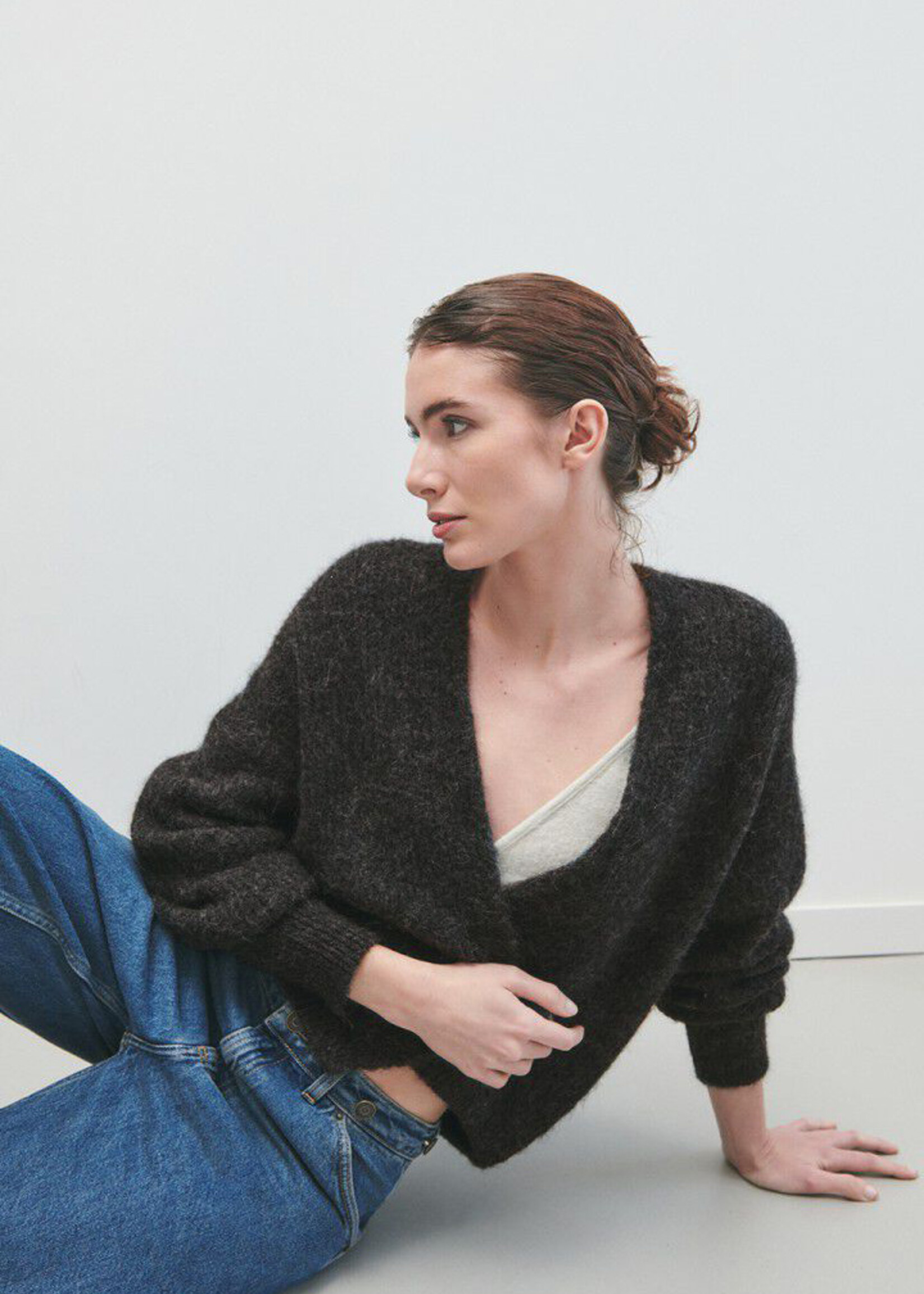 American Vintage East Cardigan - Charcoal Melange
