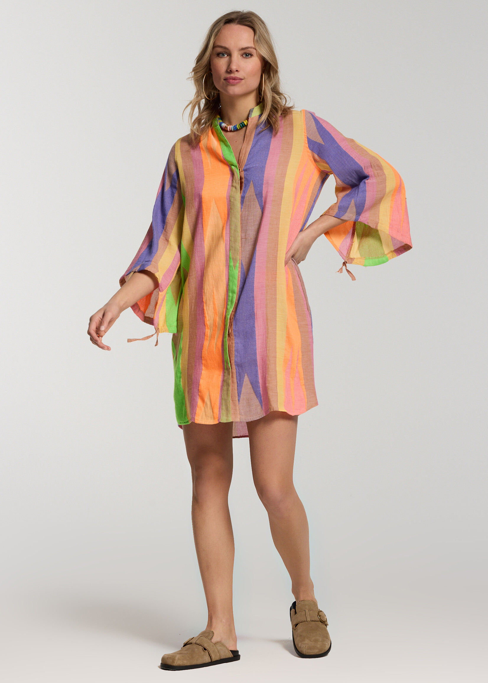 Devotion Lasithi Dress - Beige / Blue