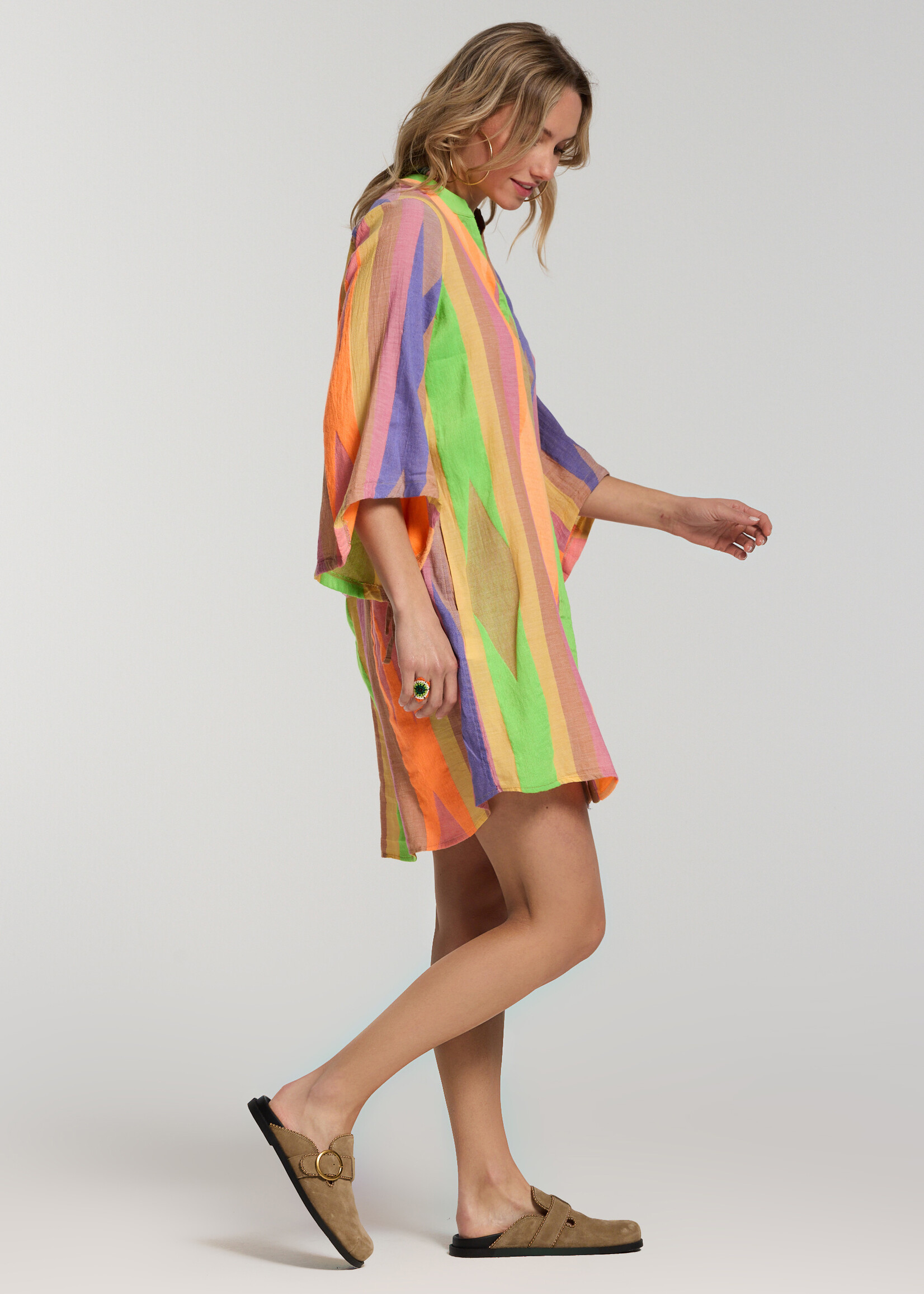 Devotion Lasithi Dress - Beige / Blue