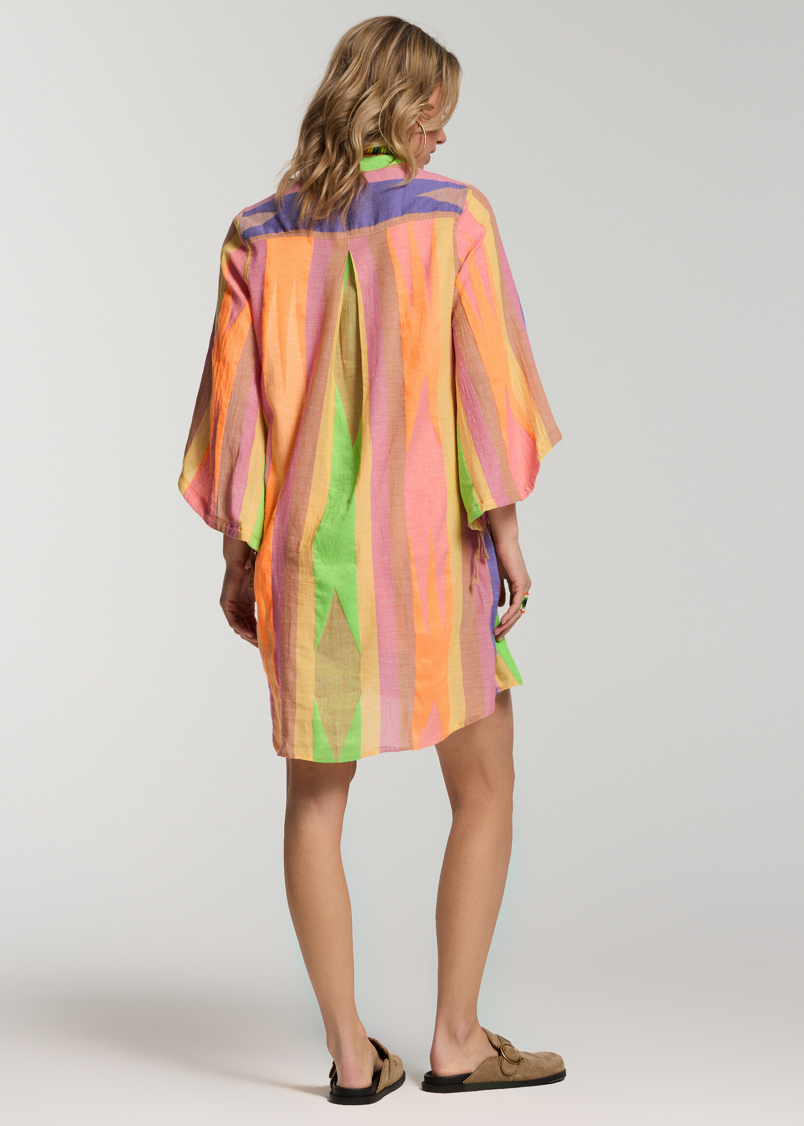 Devotion Lasithi Dress - Beige / Blue