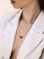 Bandhu Round Tube Necklace - Silver