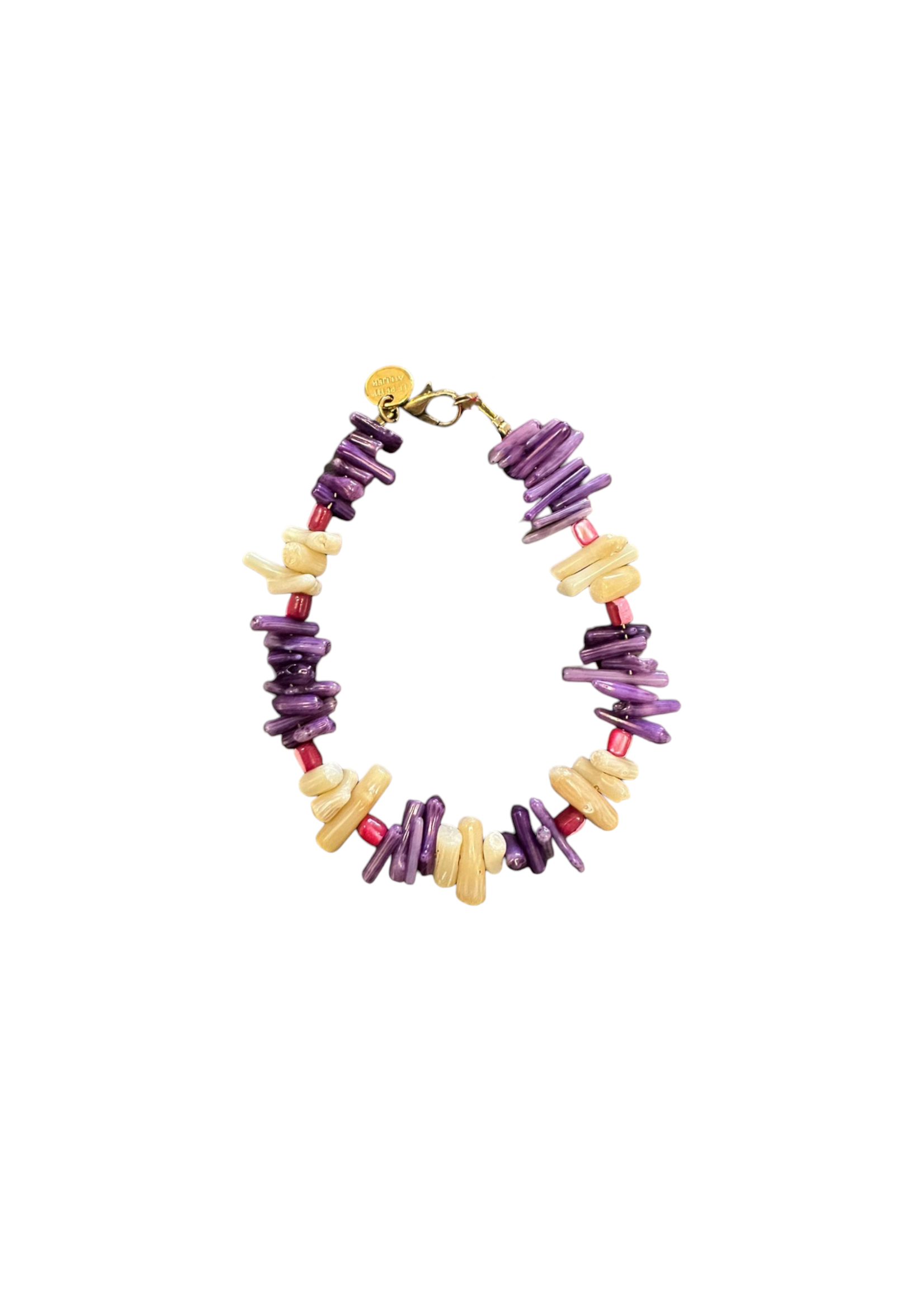 Le Petit Atelier Bracelet Sea Shell with Glass - Radiant Orchid