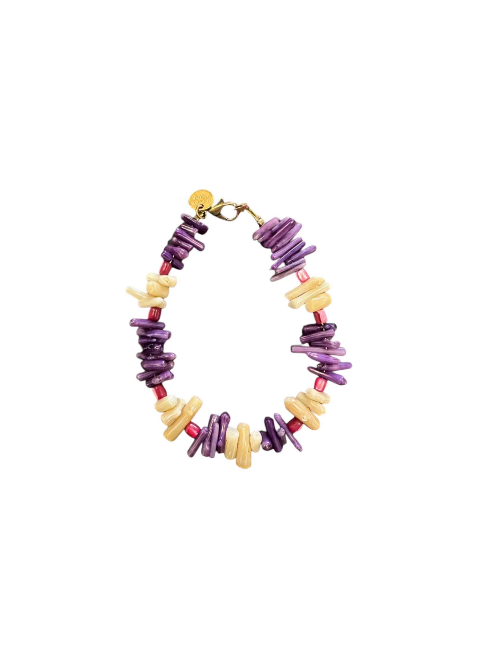 Le Petit Atelier Bracelet Sea Shell with Glass - Radiant Orchid
