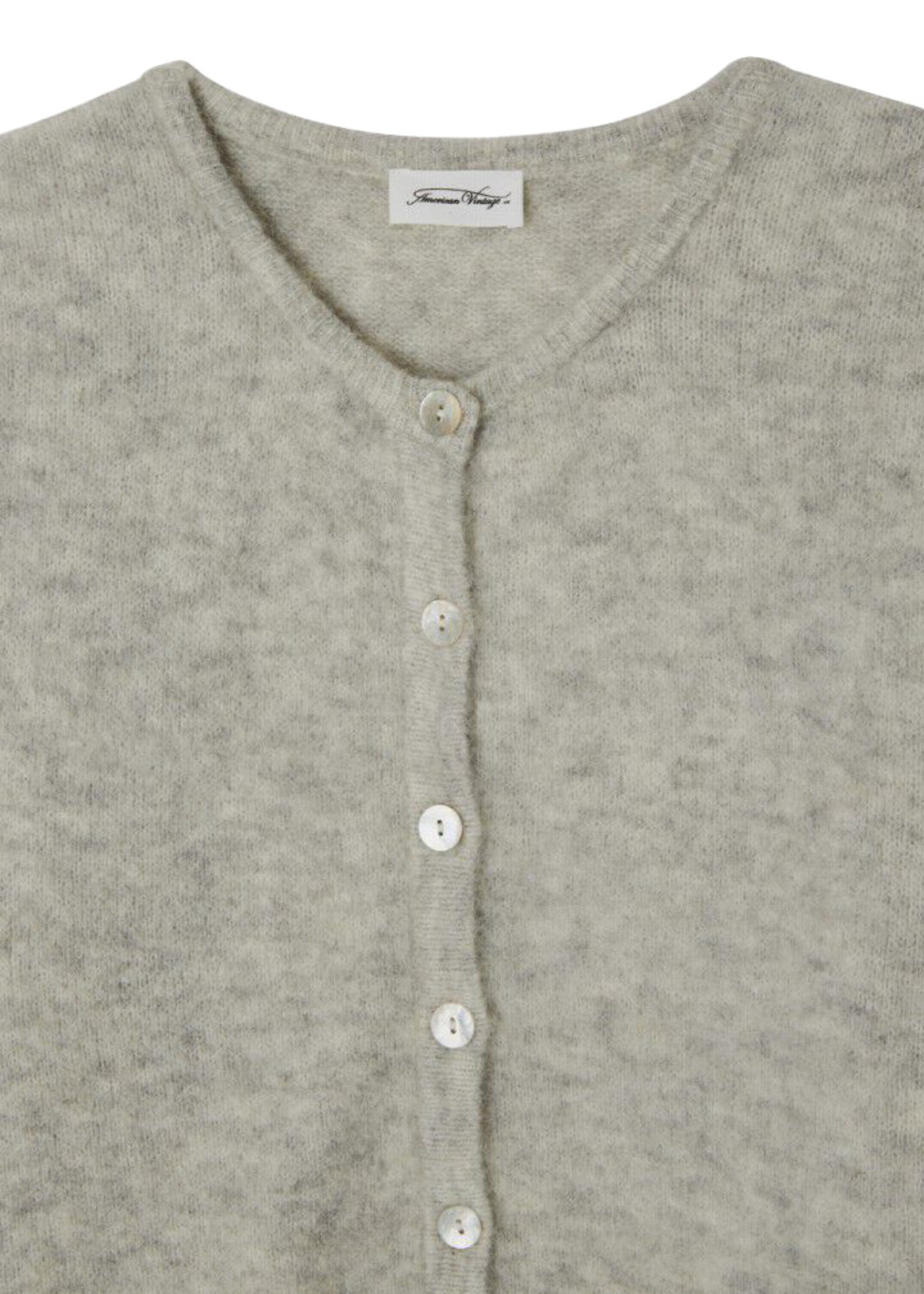 American Vintage Vitow Cardigan - Light Grey Melange