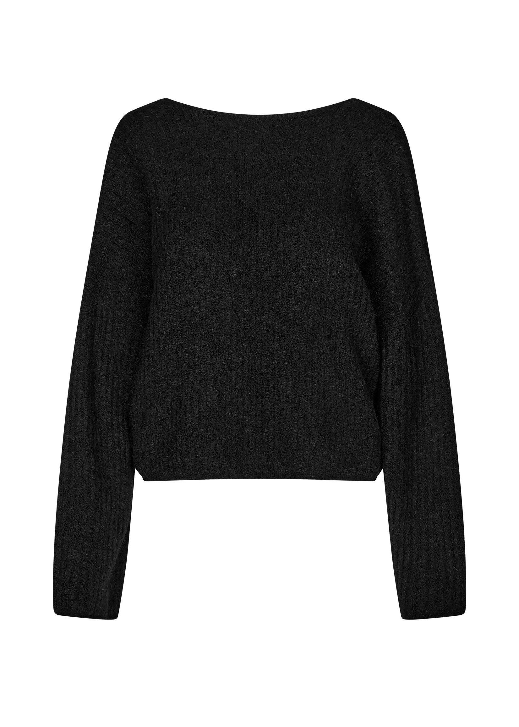 Second Female Ymma Knit Open Back Jumper - Black