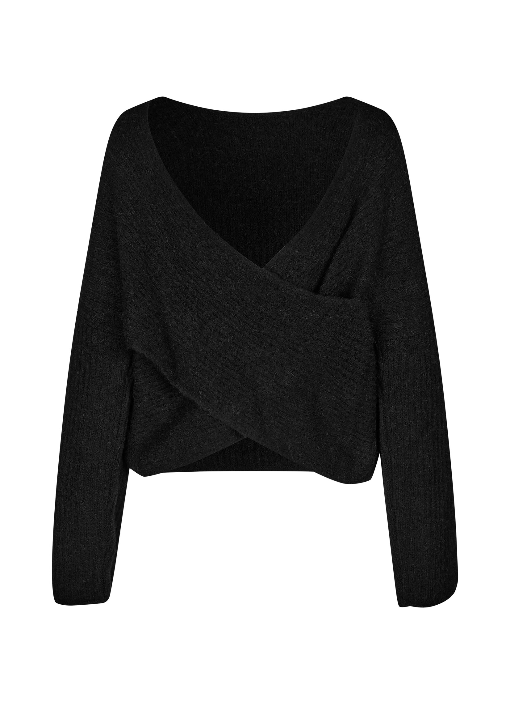 Second Female Ymma Knit Open Back Jumper - Black