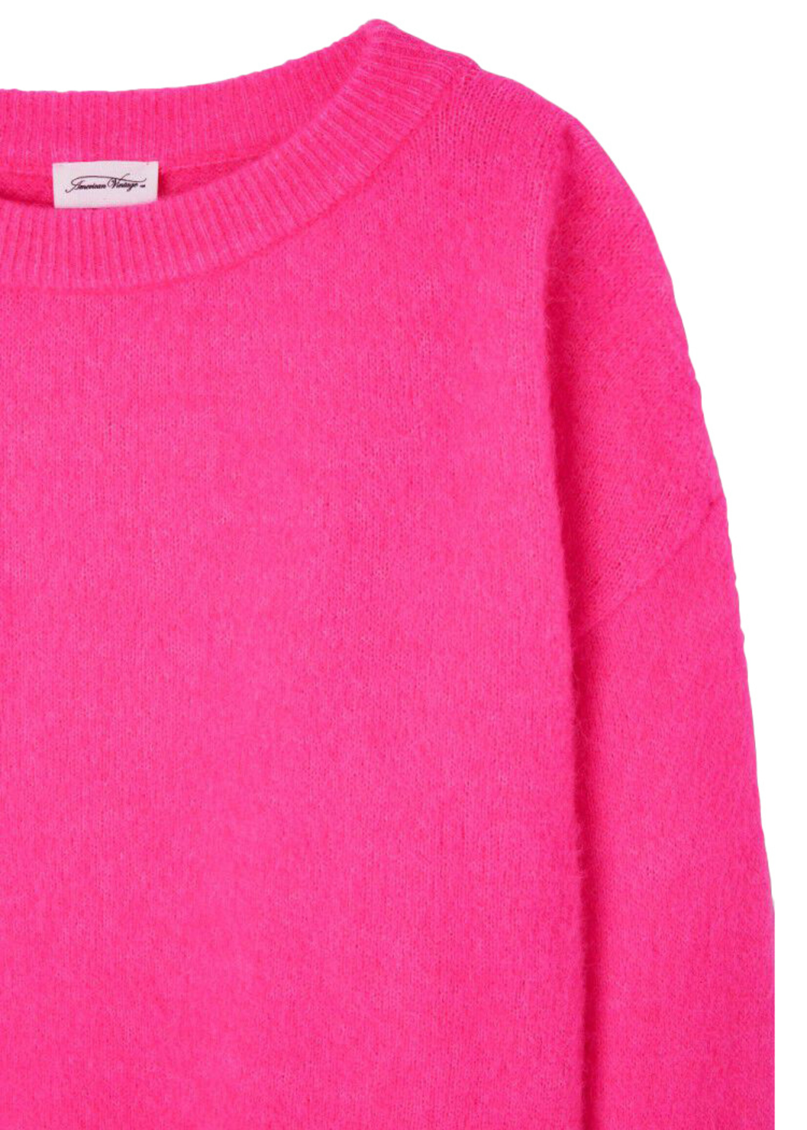 American Vintage Vitow Jumper - Neon Pink Melange