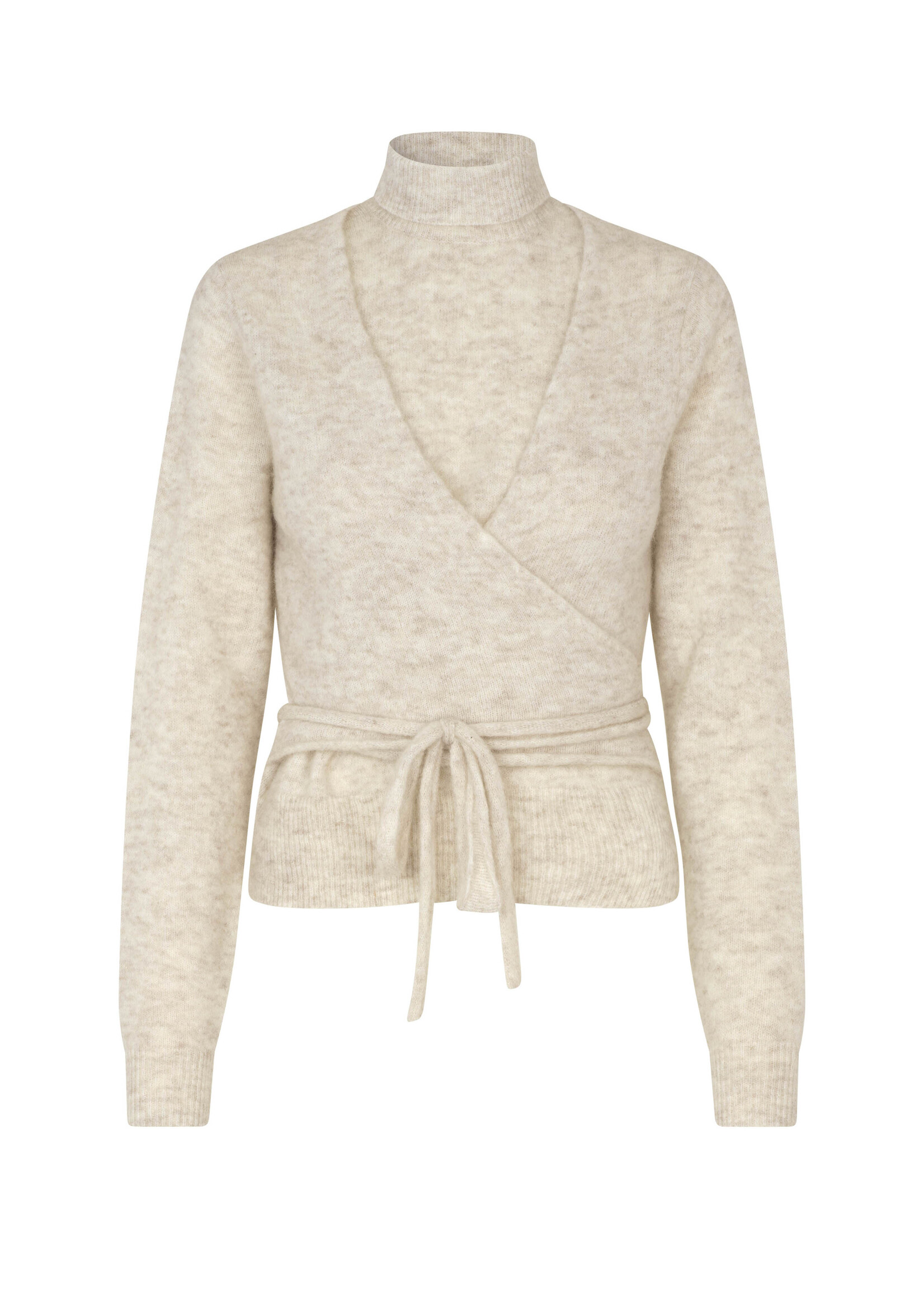 Second Female Brookline Knit Wrap T-Neck - Moonbeam