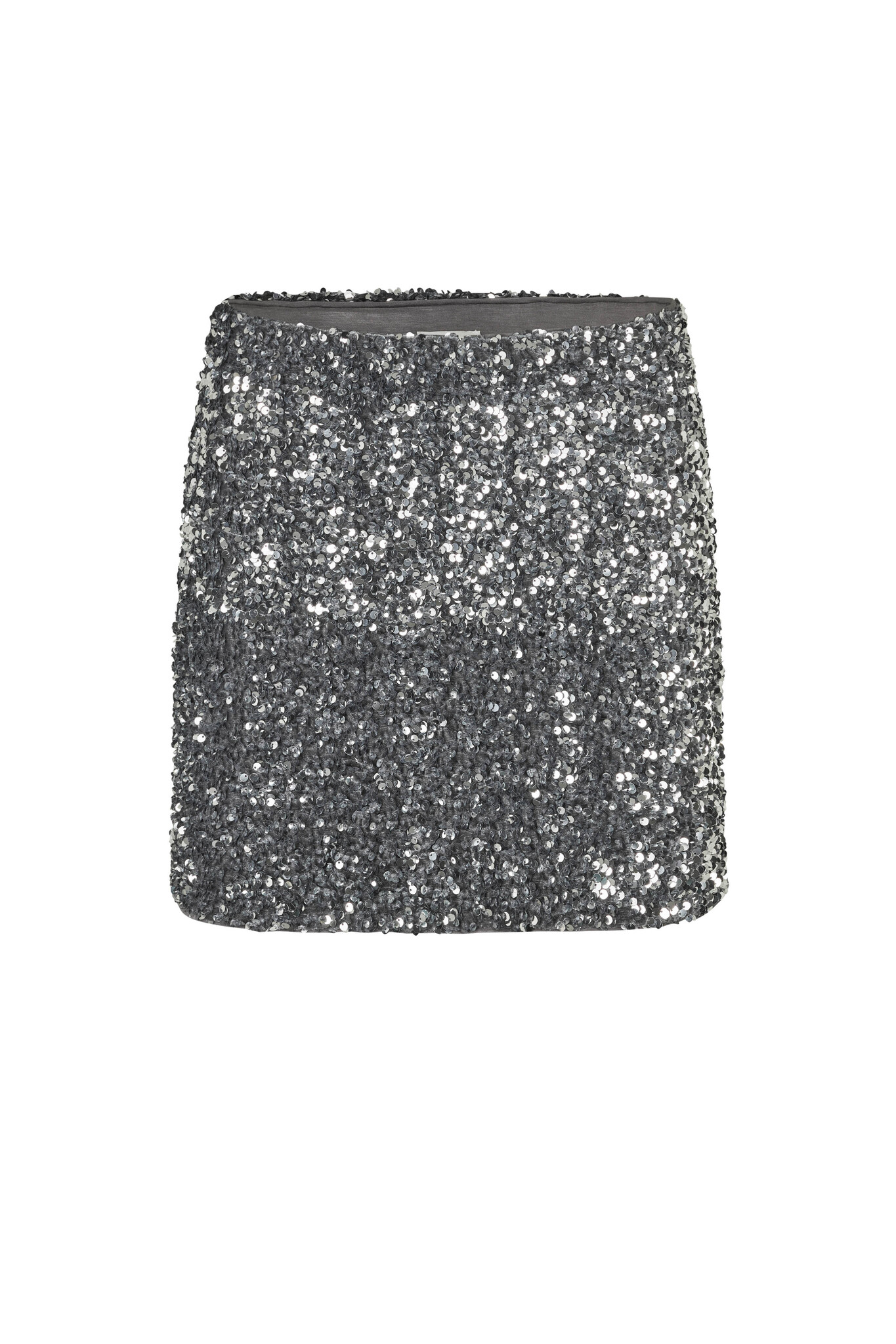 Shimmer Mini Skirt - Silver-1