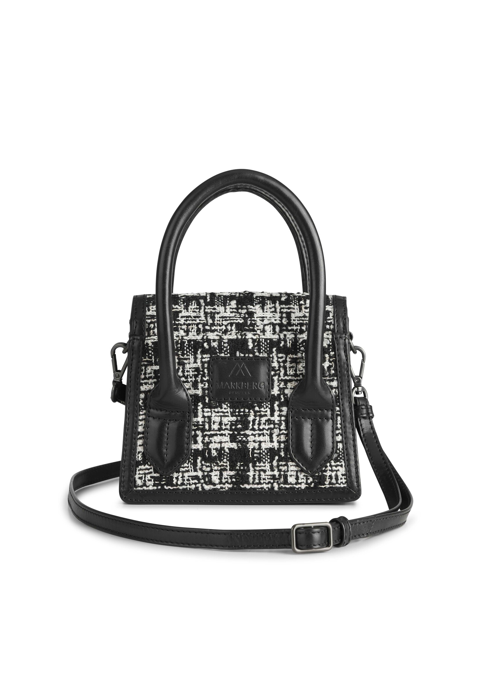 Markberg Vivienne Mini Bag - Tweed Mix Black w/ Black + Off White