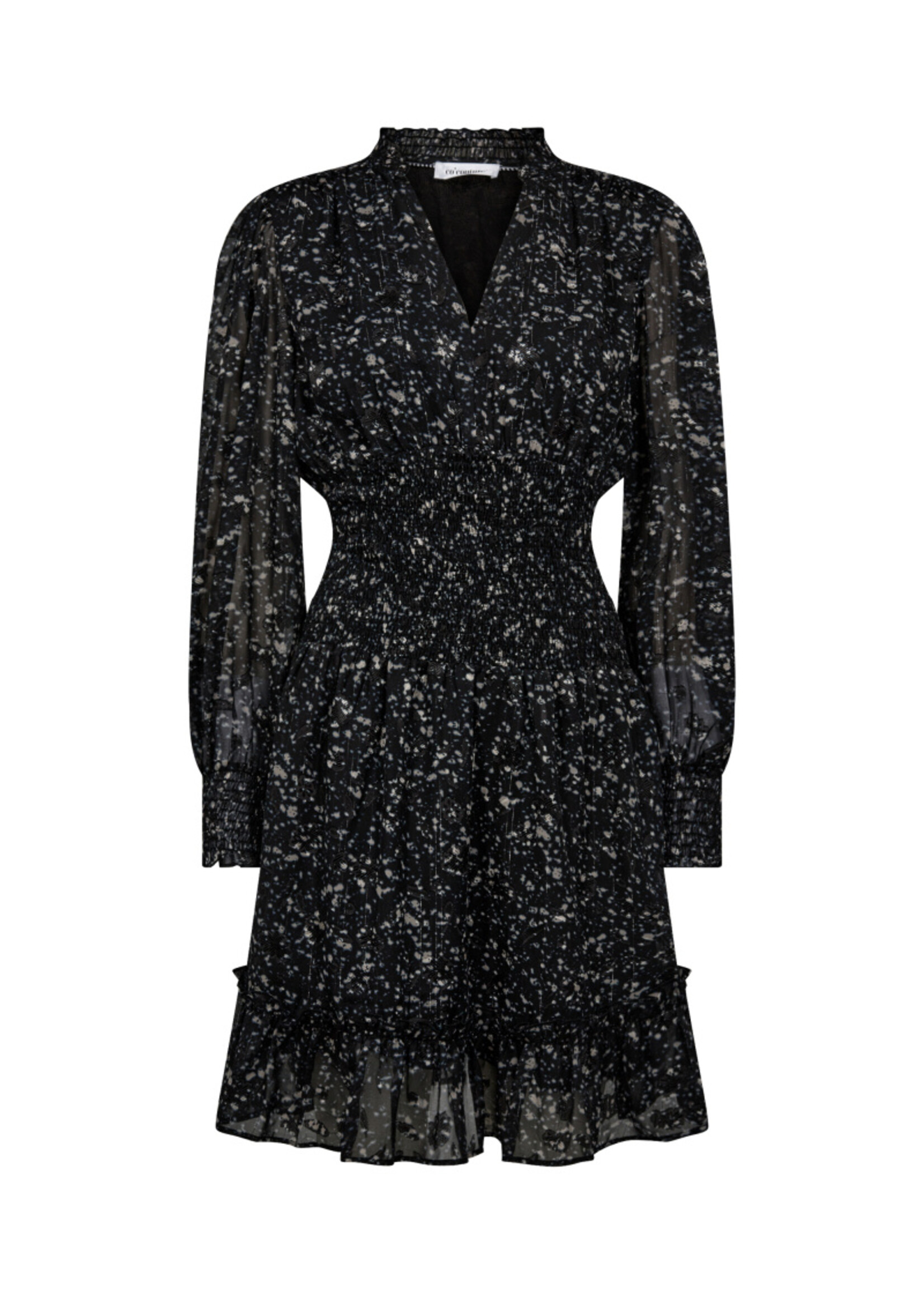 Co'Couture Snowdrift Smock Crop Dress - Black