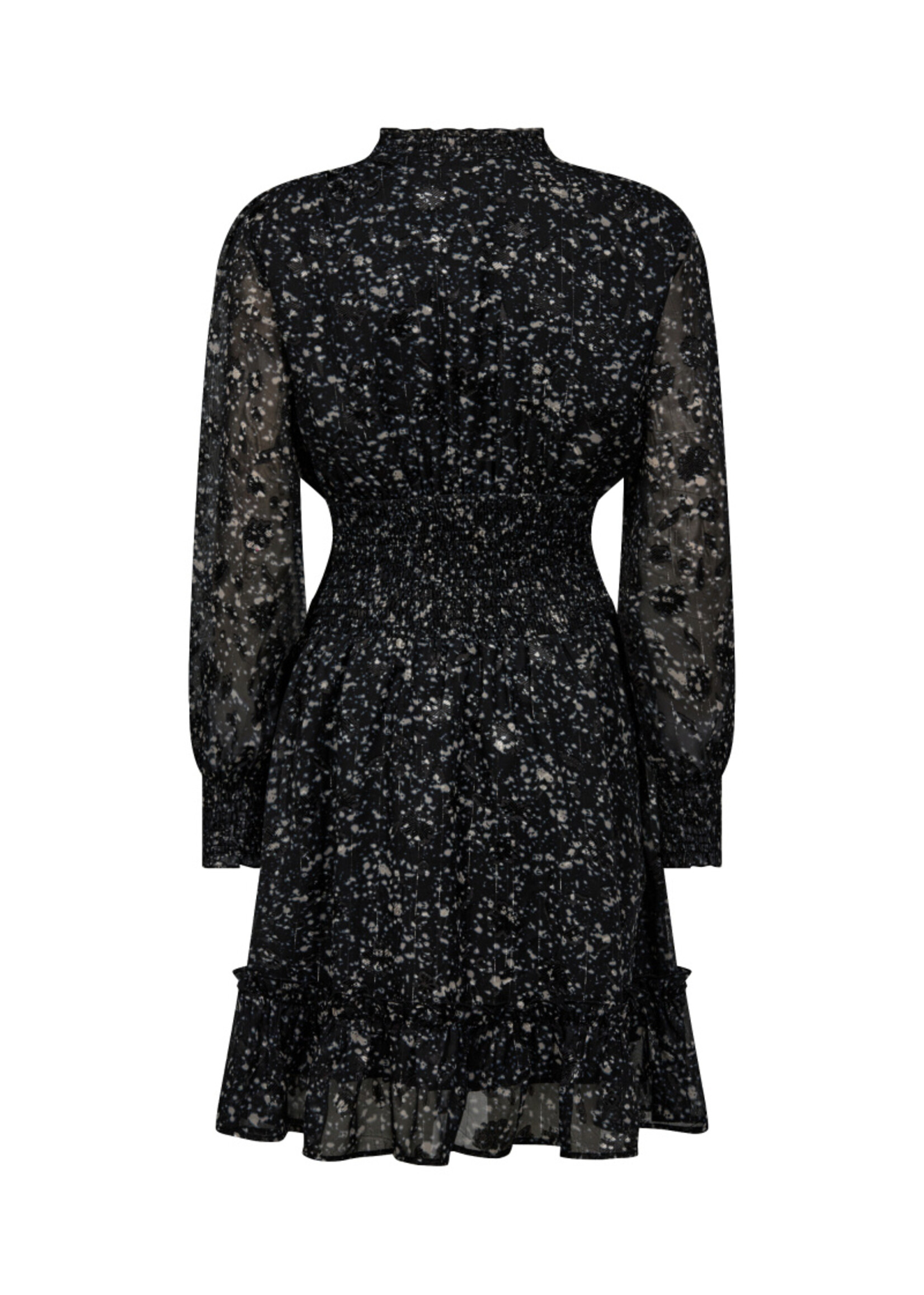 Co'Couture Snowdrift Smock Crop Dress - Black