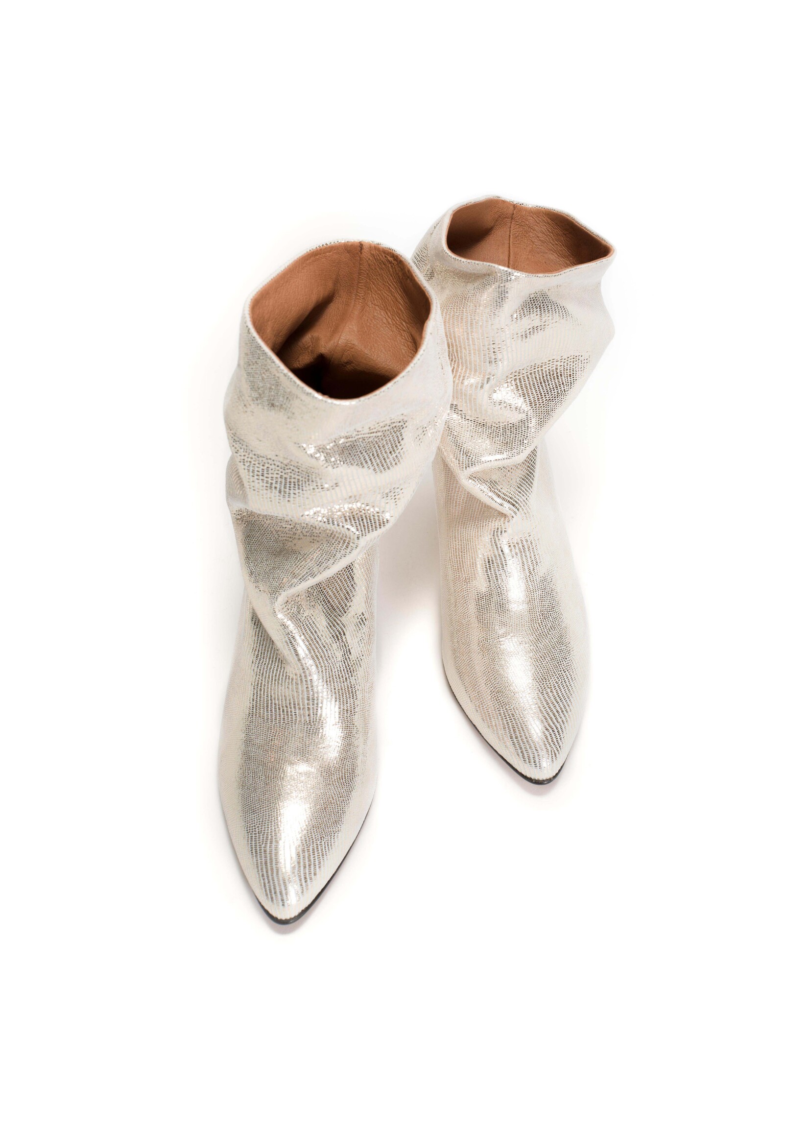 Anonymous Copenhagen Vully 50 Stiletto Metallic Boot - Champagne
