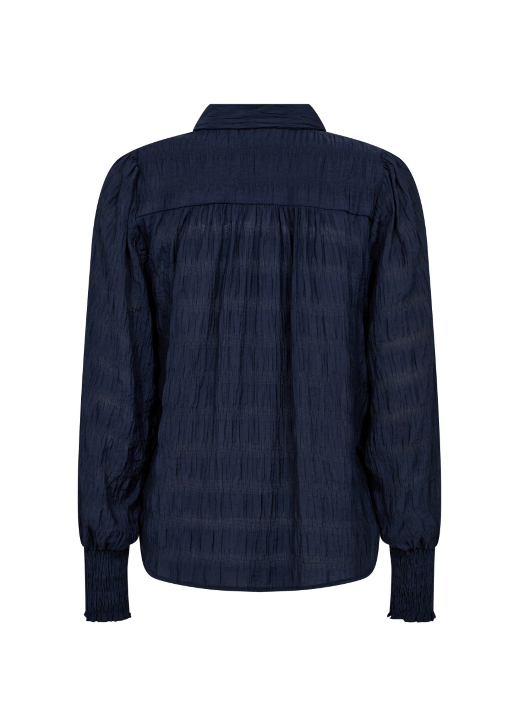Co'Couture Structure Line Frill Blouse - Navy