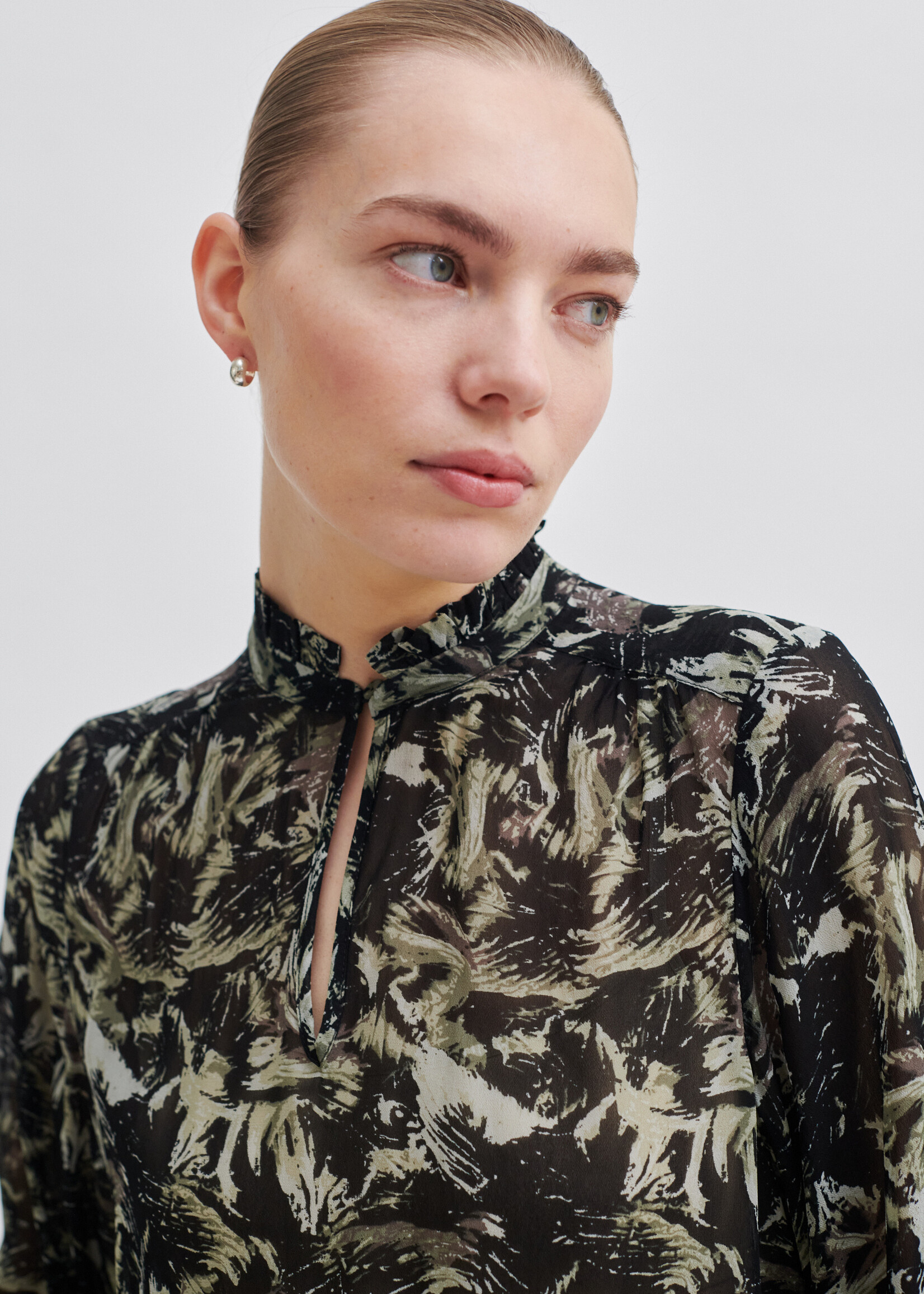 Second Female Brush Blouse - Black