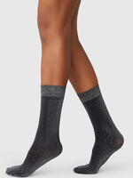 Swedish Stockings Ines Shimmery Socks - Black